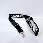 LEXUS (чёрный) Люкс / Брелок, шнурок для ключей на шею LEXUS (Лексус), ланъярд, крафт, чёрный (1 шт)