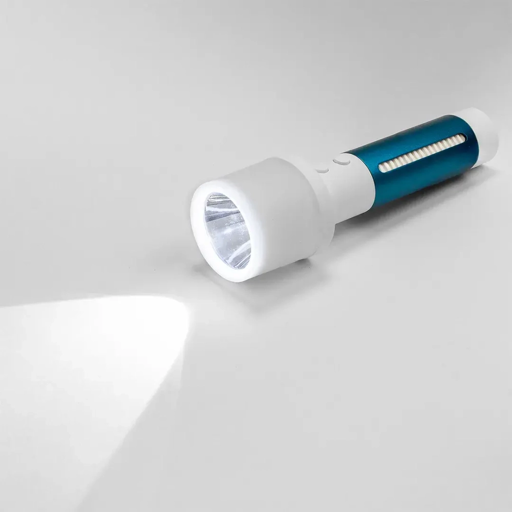 Фонарь ручной аккумуляторный (бел.LED 3Вт,желт.SMD 1Вт,красн.SMD 0.5Вт, 5 режимов работы, аккум. 1200мАч, 120Лм, время работы 3-4ч, время зар. 4-5ч) Forsage F-EL1030