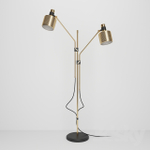 торшер Bert Frank Riddle Floor Lamp Black  & Brass