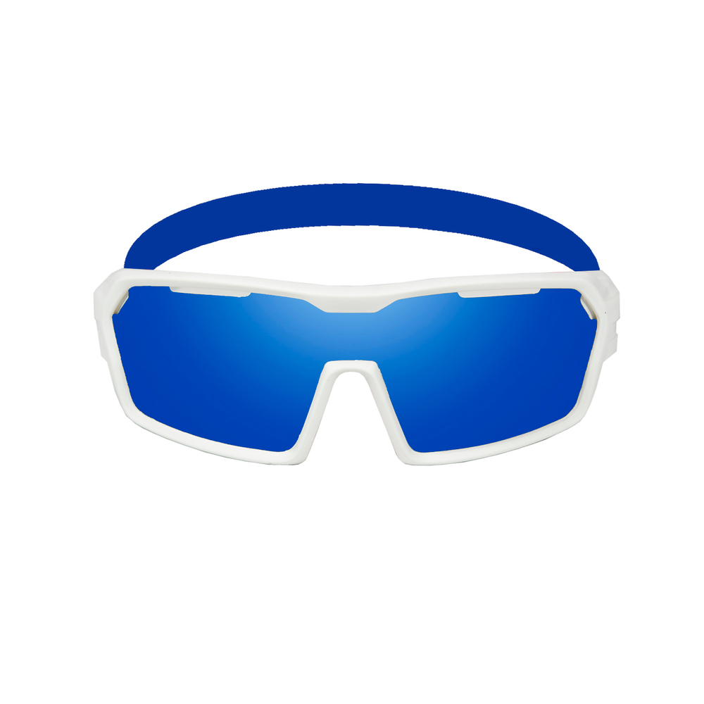 Спортивные очки с диоптриями OCEAN Chameleon Matt White / Revo Blue Polarized lenses