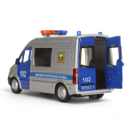 Модель ин. мет. "Mercedes-Benz Sprinter полиция" 14см, открыв. двери, в коробка (Технопарк)