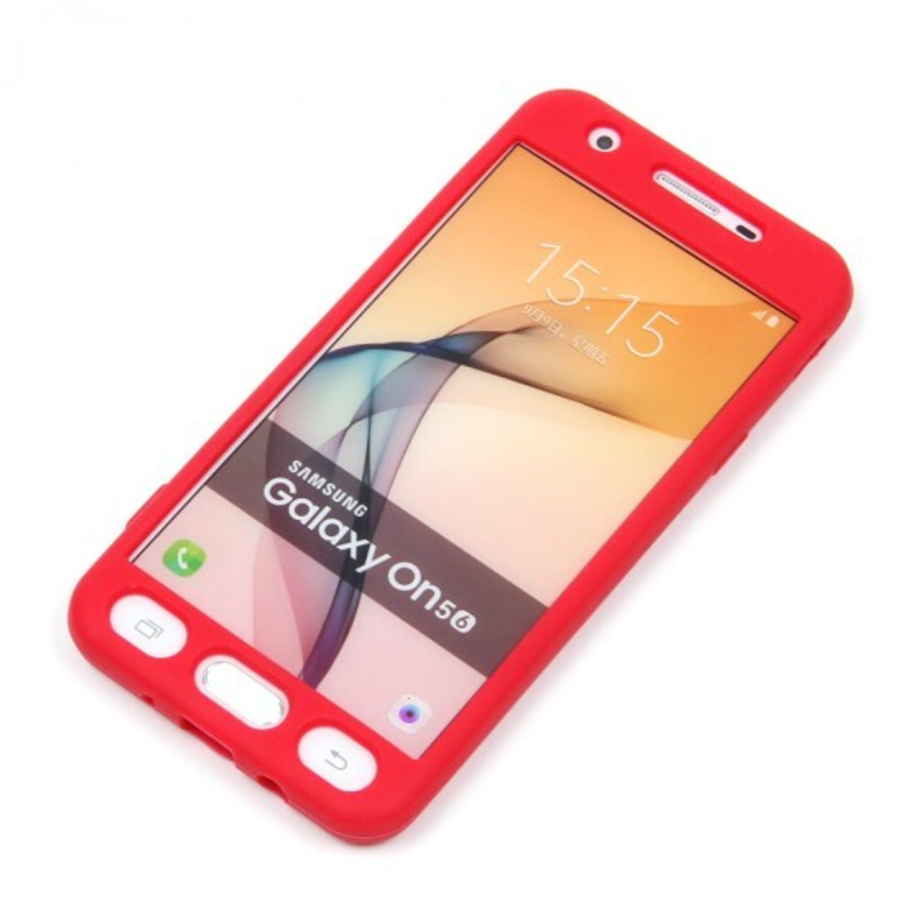 Силиконовый чехол 360° для Samsung Galaxy J5 Prime, 1 мм, 009983 Темно-розовый