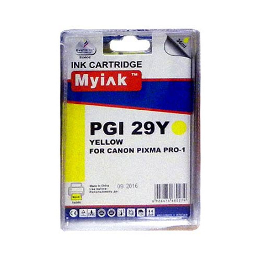 Картридж MyInk, аналог CANON PGI-29Y для PIXMA PRO-1 Yellow