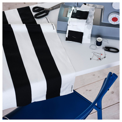 IKEA VARGTÖREL  (ИКЕА ВАРГТЁРЕЛ)  -  Ткань отрезная - чёрный/белый 150x300 см
