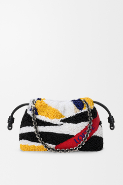 Loewe Средняя сумка Flamenco из вышитой кожи наппа, разноцветный