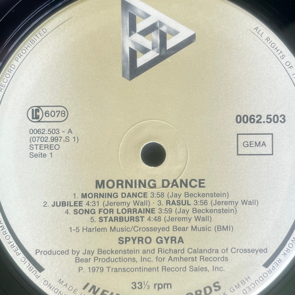 Spyro Gyra ‎– Morning Dance (Германия 1979г.)