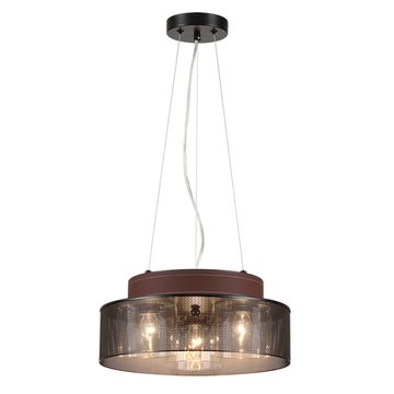 Подвесной светильник 3*E27 6598/3C черный/коричневый MODERNI Basalto Lumion