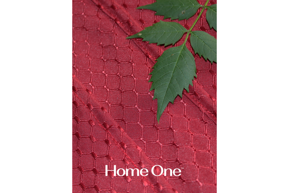 Штора для ванной Home One Waffle, 180х180, полиэстер, бордовый