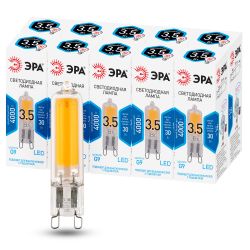 Лампа светодиодная ЭРА STD LED JCD-3,5W-GL-840-G9 3,5Вт капсула нейтральный белый свет G9 | Лампы cветодиодные Капсульные (G4, G9)