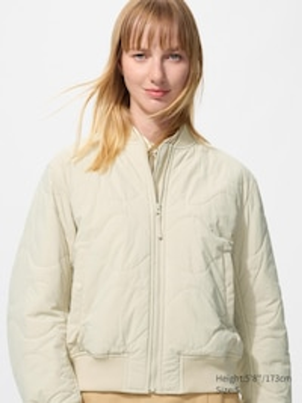 UNIQLO Куртка PUFFERTECH, светло-бежевый