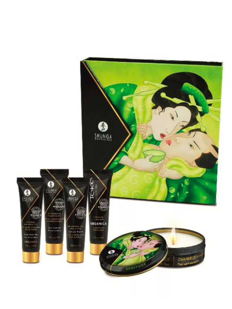 набор Geisha's Secret органика Экзотический зеленый чай, 5 предметов