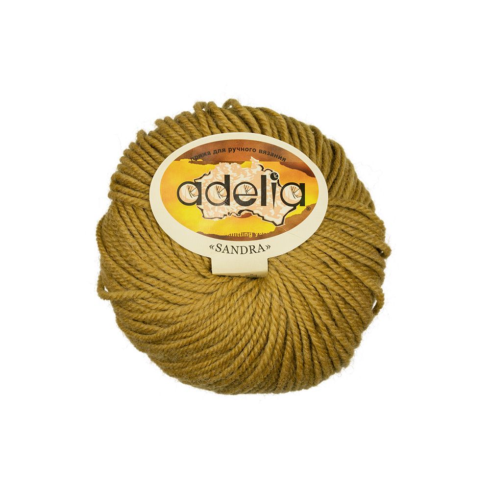 Пряжа Adelia Sandra / уп.10 мот. по 50г, 90м, 04 св.хаки Пряжа Adelia Sandra / уп.10 мот. по 50г, 90м, 04 св.хаки