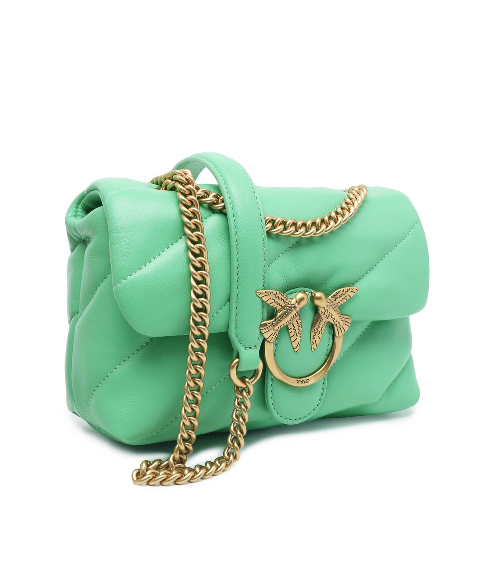 Кожаная сумка через плечо Love puff mini Cl Pinko - зеленый(100039 A0F2)