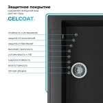 Мойка POLYGRAN ARGO-760 черный №16, смеситель DORADO черный №16