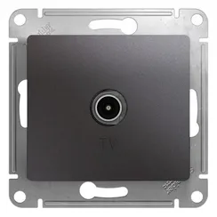 Розетка телевизионная Systeme Electric Glossa Графит GSL001393