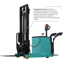 Штабелер с выдвижной мачтой (мини-ричтрак) PROLIFT PRO MRV 1530