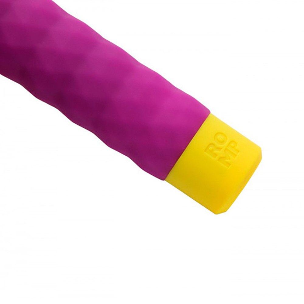 Фиолетовая вибропуля 15см Romp Beat Rechargeable Textured Mini Vibrator RPBBSG4