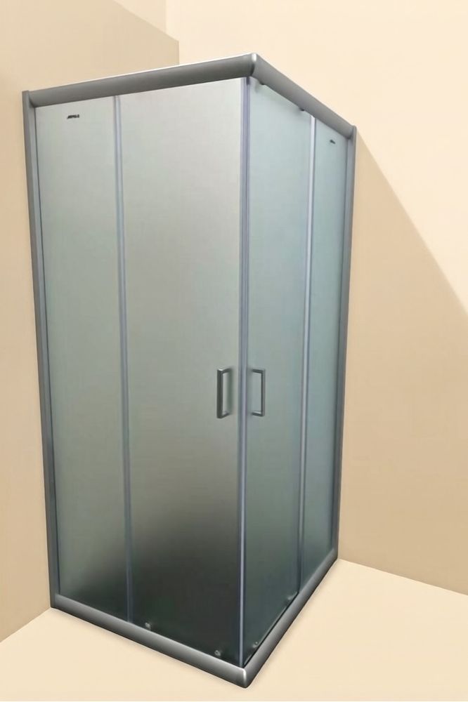 Душевое ограждение Appollo AP-19-90 Silver с матовым стеклом 6 мм 900*900*1950 мм
