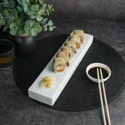 Блюдо прямоугольное 34*8 см h3,5 см брусок для закусок White Matt Panasia P.L. Proff Cuisine [1]