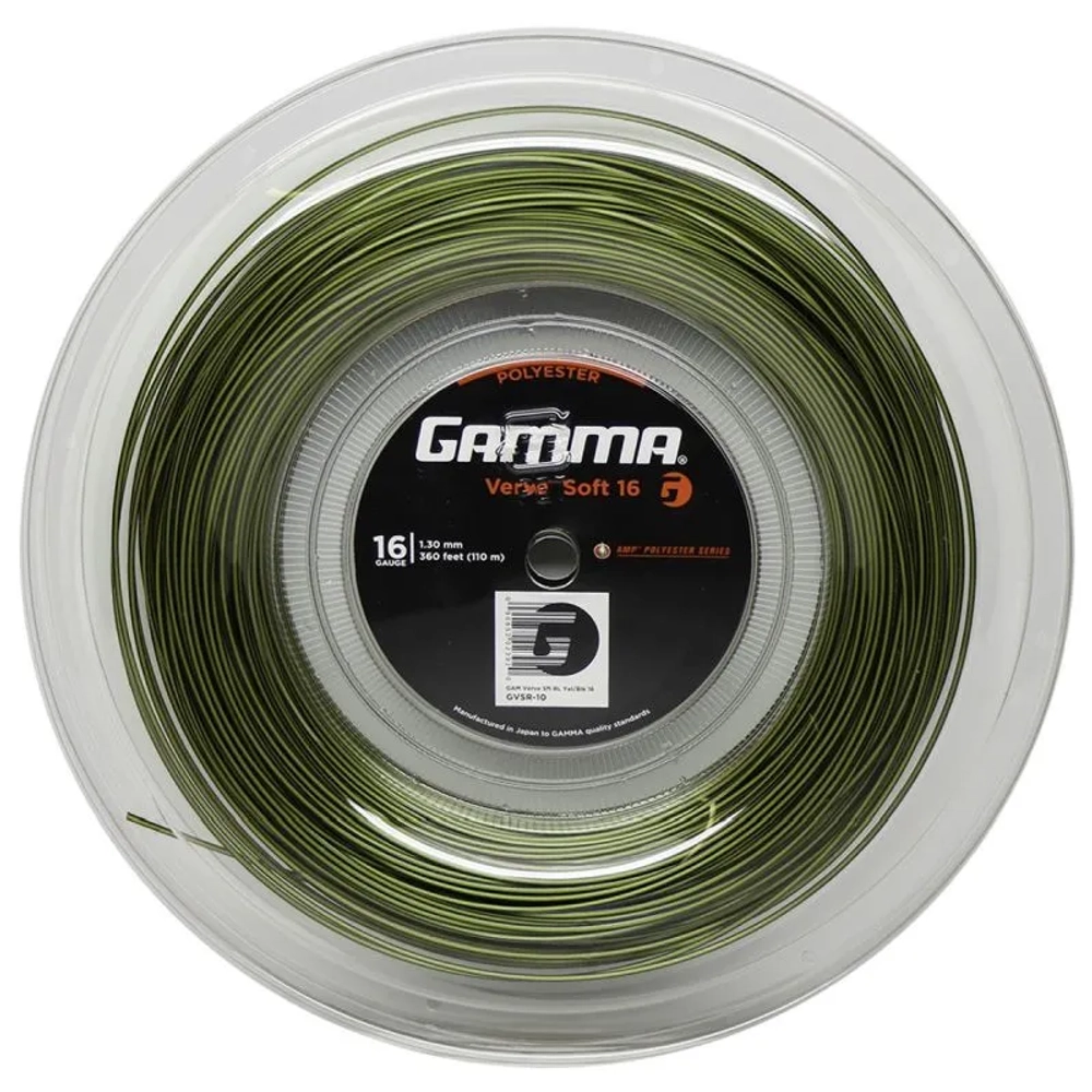 Струны теннисные Gamma Verve Soft 16 (110 m) - yellow/black