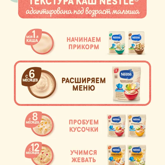 Каша молочная Nestle Мультизлаковая яблоко банан 200г