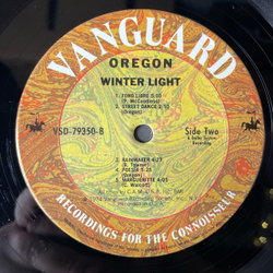 Винтажная виниловая пластинка LP Oregon Winter Light (США 1974)