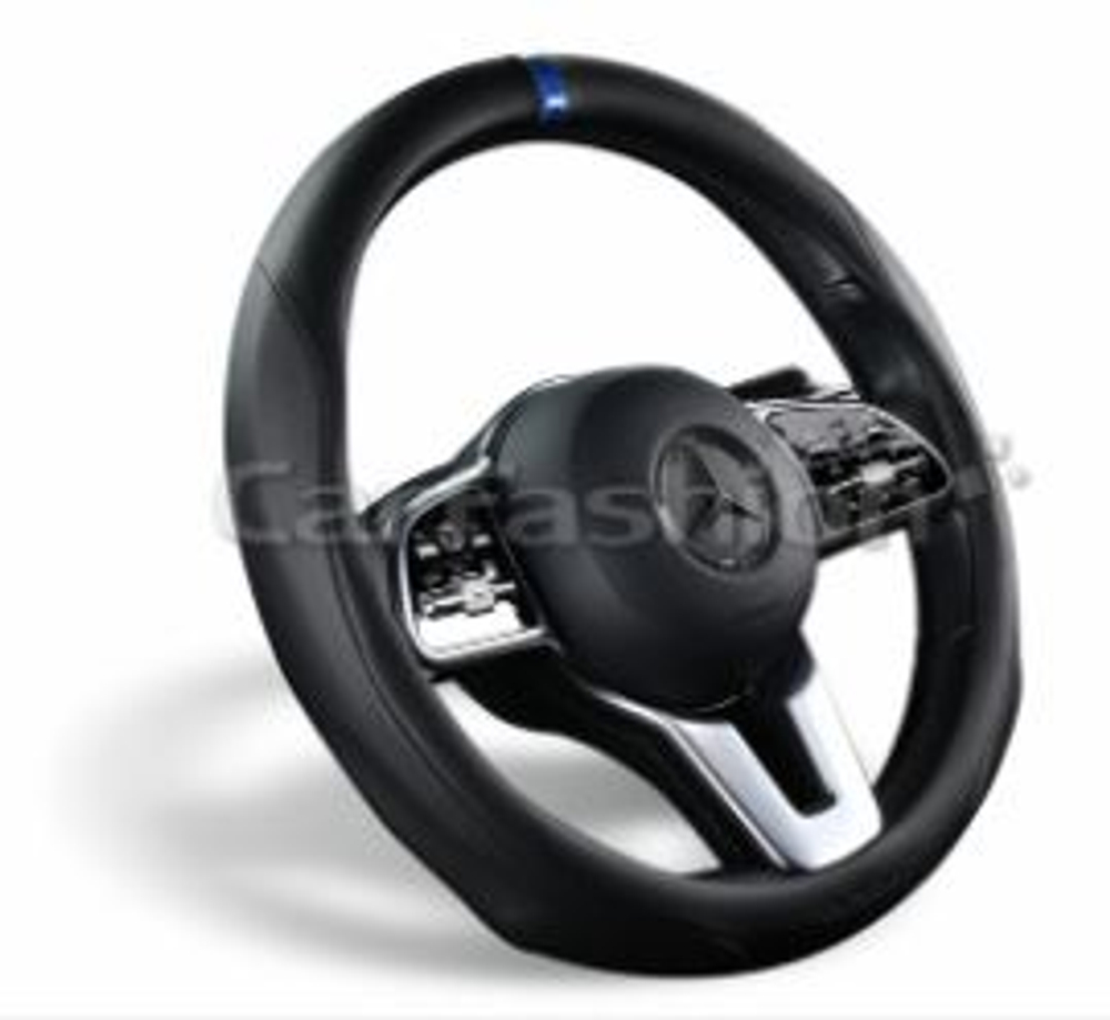 Оплетка на руль круглая CarFashion -М- «TORSION» 31619 - Кожа Композит - черный/черный/черный