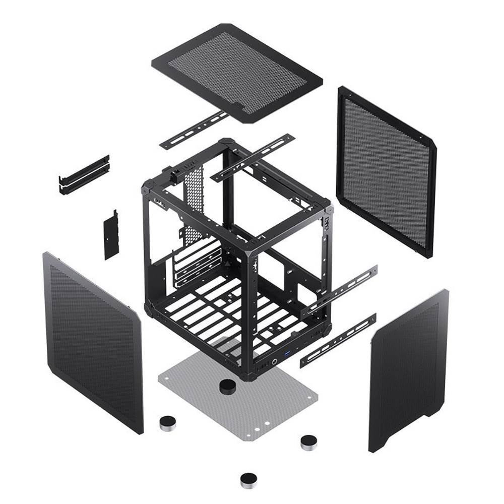 Корпус JONSBO C6, ITX, M-ATX, черный (без БП)
