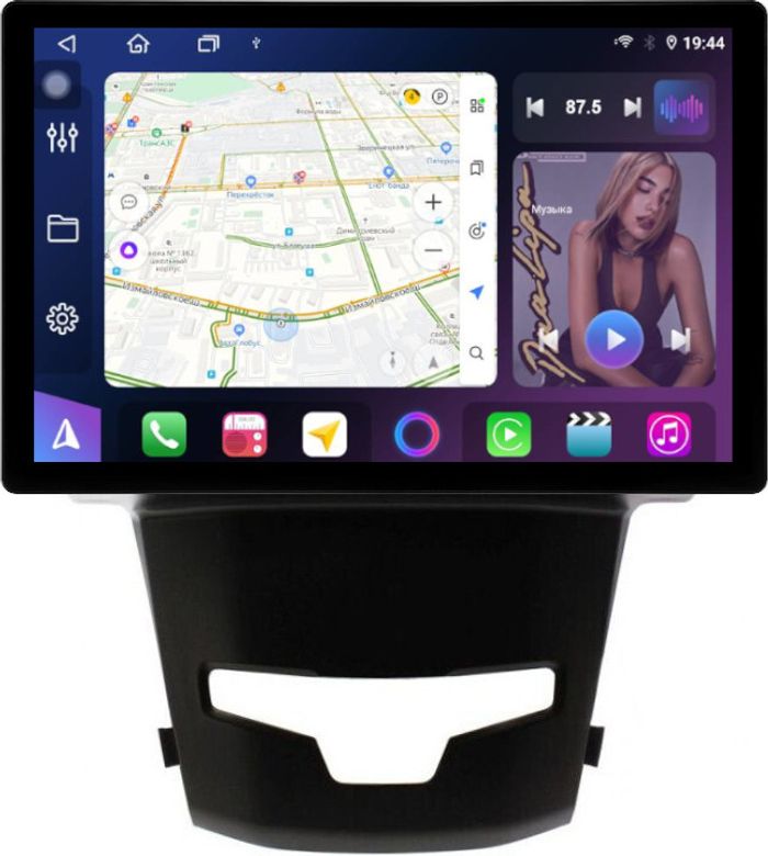 Магнитола для SsangYong Actyon 2 2013-2021 - FarCar BX877 монитор 13" 2K QLED на Android 13, TS10, 6+128, CarPlay, 4G SIM-слот