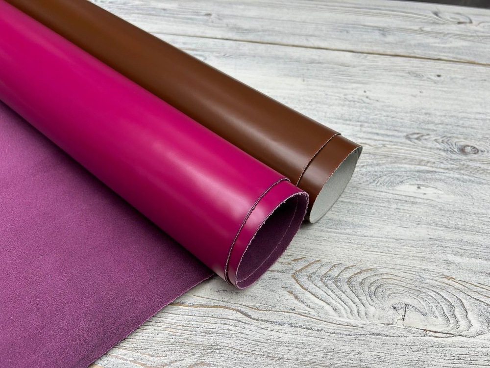 Натуральная кожа Bolero Fuxia+Caramello комплект
