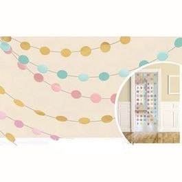 Гирлянда Круги Pastel блеск 2,1м 6шт