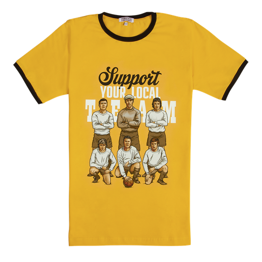 Футболка Support your local team жёлтая