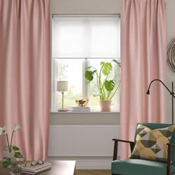 IKEA VILBORG  (ИКЕА ВИЛБОРГ)  -  Шторы затемняющие, 1 пара - розовые/на тесьме 145x300 см