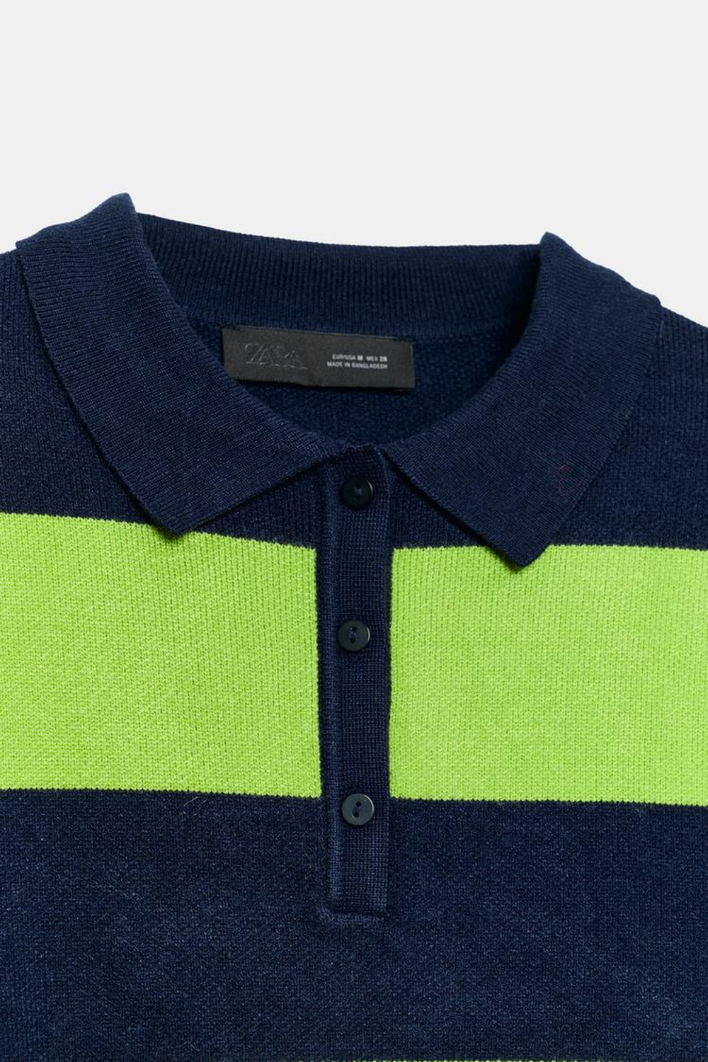 ZARA ТРИКОТАЖНОЕ ПОЛО В ПОЛОСКУ, ПОЛОСКИ