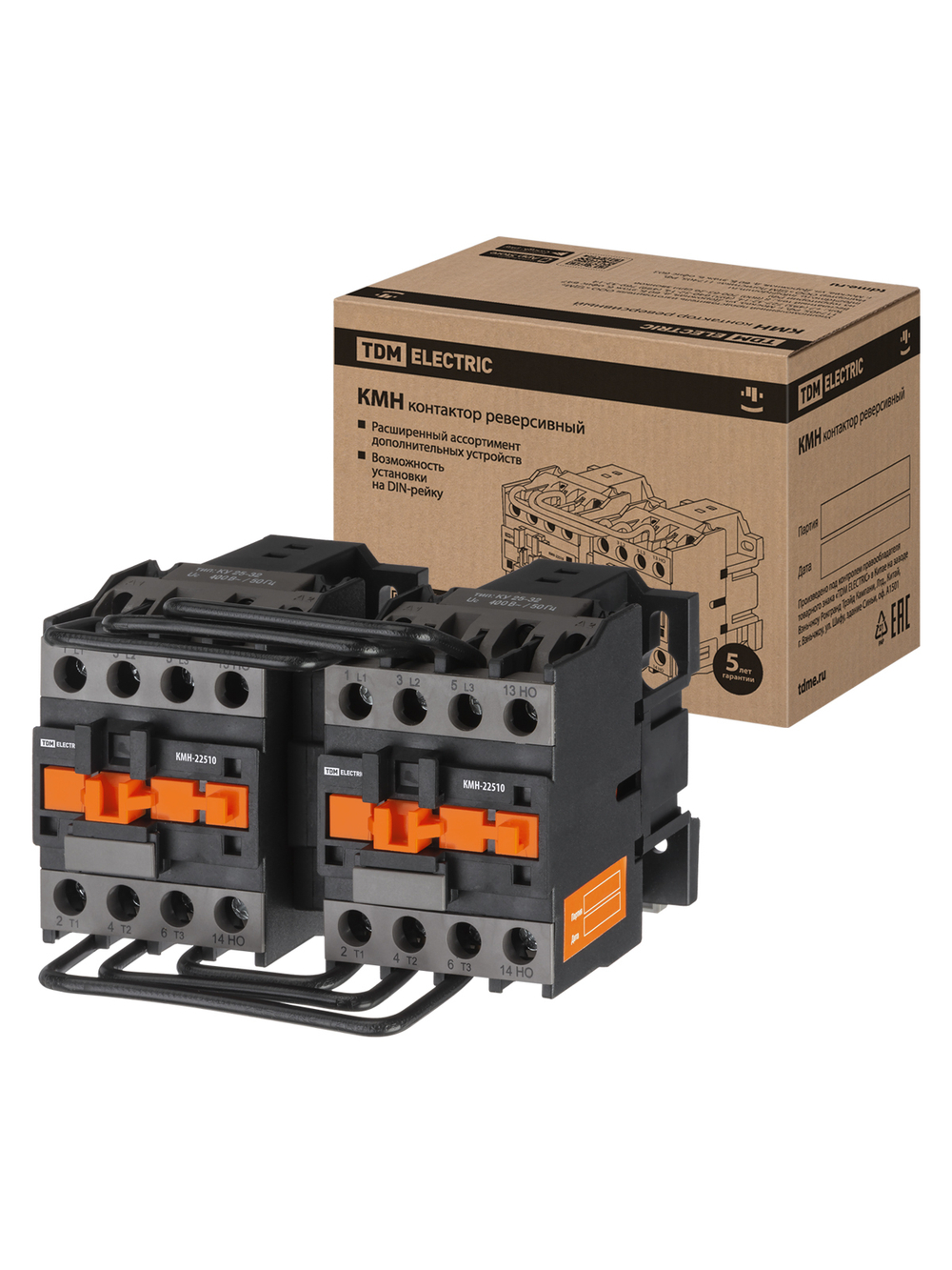 Контактор КМН-22530 реверс 25А 400В/АС3 2НО TDM SQ0761-0008