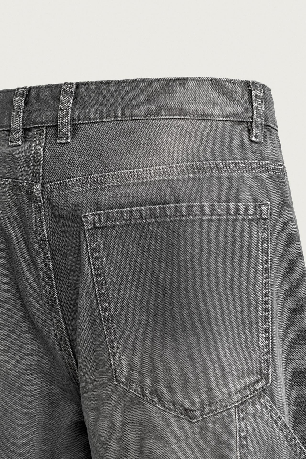 ZARA БРЮКИ RELAXED FIT С КАРМАНОМ КАРГО, ТЕМНО-СЕРЫЙ