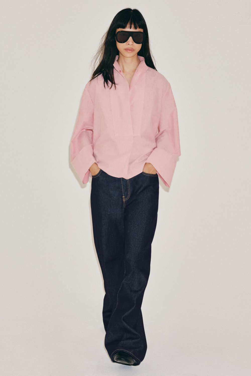 РУБАШКА В ПОЛОСКУ С МАНИШКОЙ ZW COLLECTION — ZARA