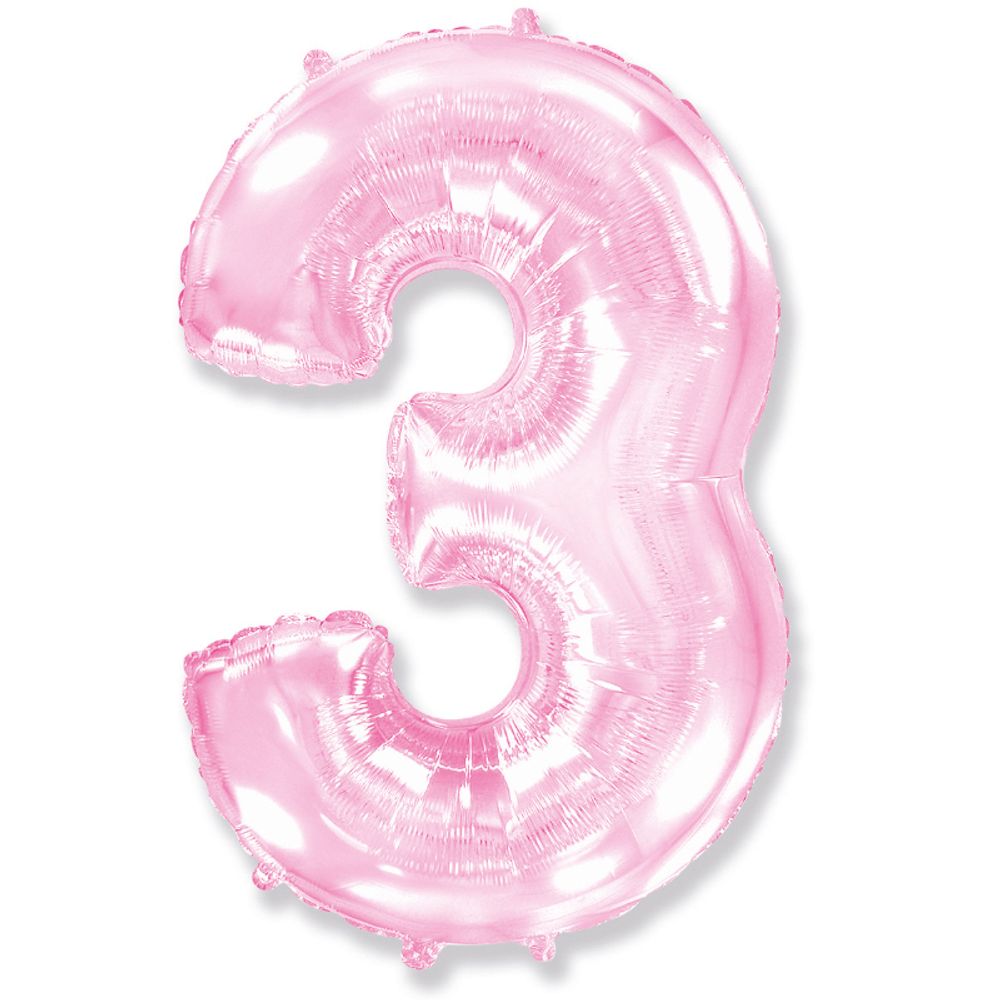 Цифра "3" розовый