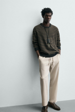 БРЮКИ RELAXED FIT ИЗ ХЛОПКА И ЛЬНА — ZARA · 4470/460