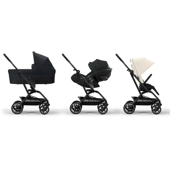 Прогулочная коляска Cybex Eezy S Twist Plus 2 BLK Canvas White