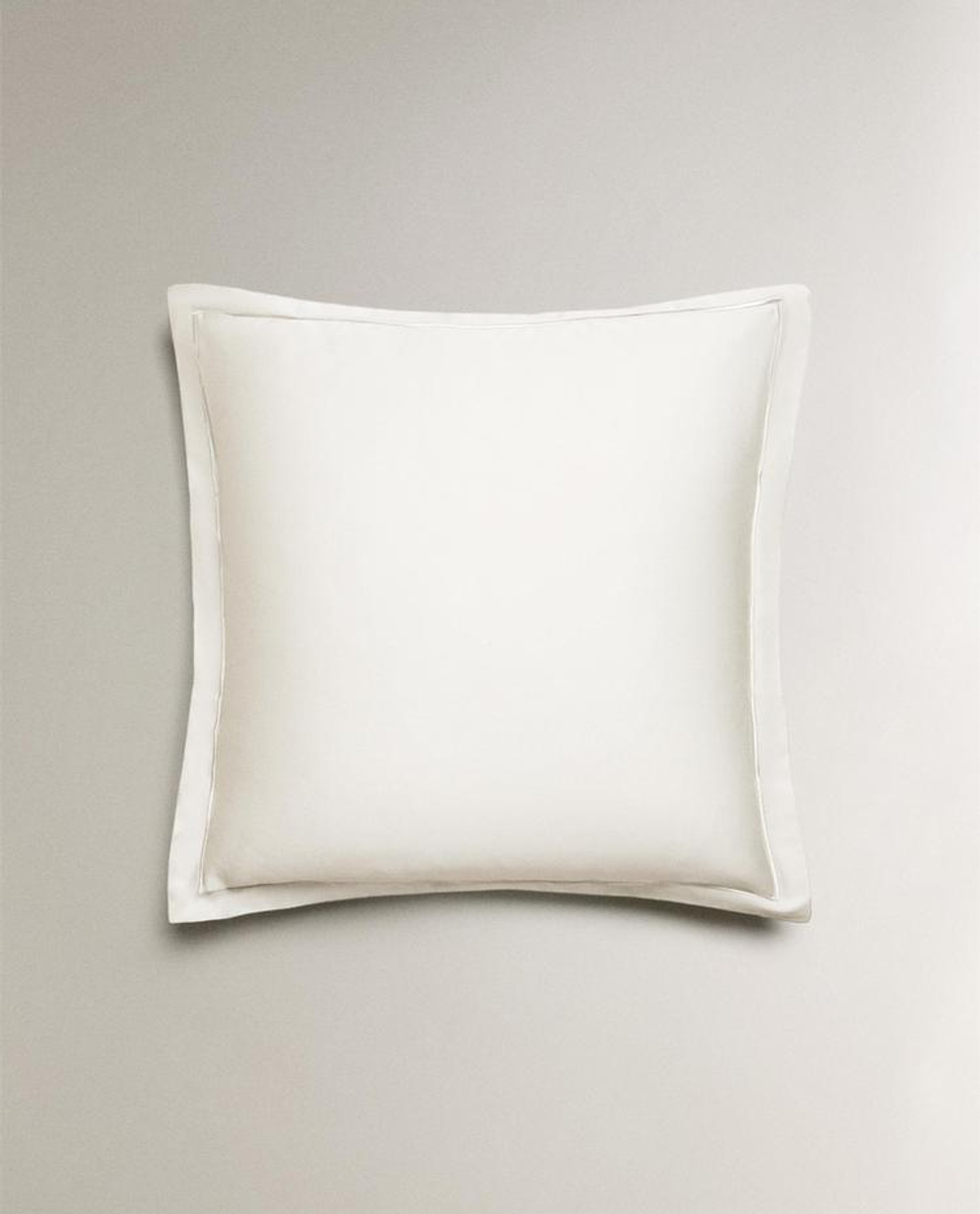 ZARA HOME САТИНОВАЯ НАВОЛОЧКА, БЕЛЫЙ