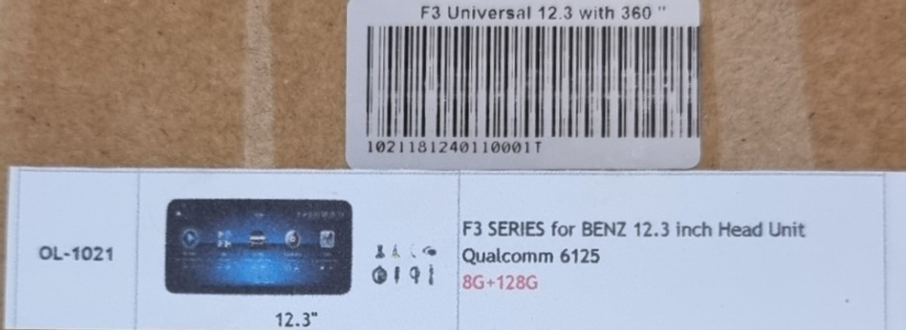 Планшет диагональ 12,5" для рамок MERCEDES, NTG 4.5 ГУ/рамка OL-1021-T-N45
