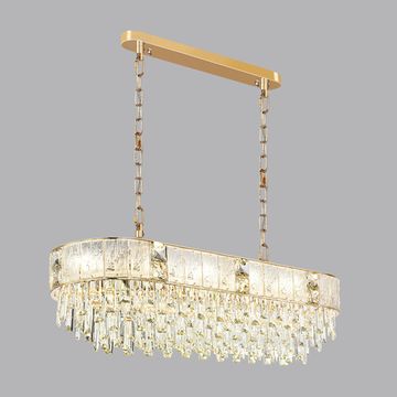 Подвесная хрустальная люстра 14*Е14 5070/14 золото Fiesta Odeon Light