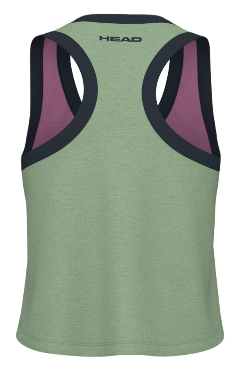Женский теннисный топ Head Play Crop Top — cyclame/celery green