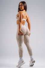 Леггинсы Push-Up Compression Leopard Leggings PRIMAL 849 Кремовые