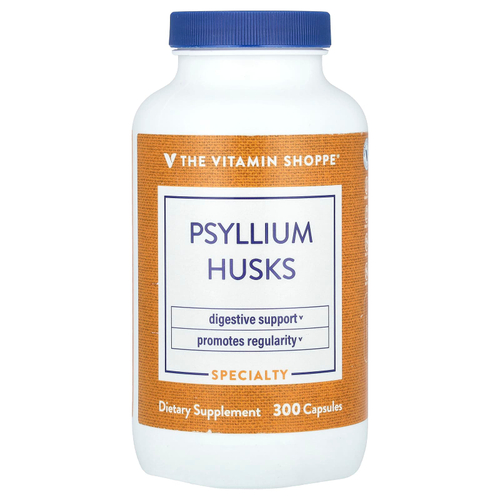 The Vitamin Shoppe, Шелуха семян подорожника, 300 капсул (720 мг на капсулу)