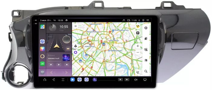 Магнитола для Toyota Hilux 8 2015-2023+ - Kuberg SF-1686 QLed+2K, Android 13, Быстрейшая, CarPlay, 4G SIM-слот