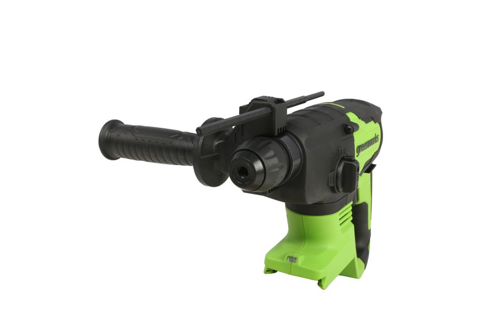 Аккумуляторный перфоратор Greenworks GD24SDS2, 3803007UB,24v, 2 Дж, АКБ 4 А·ч и ЗУ в сумке