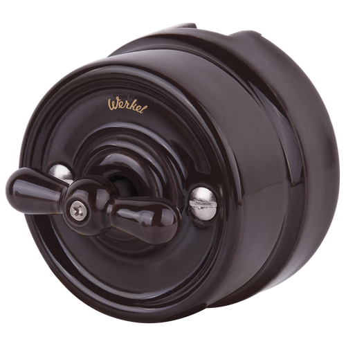Выключатель на 4 положения двухклавишный (коричневый) Ретро Werkel W5620014