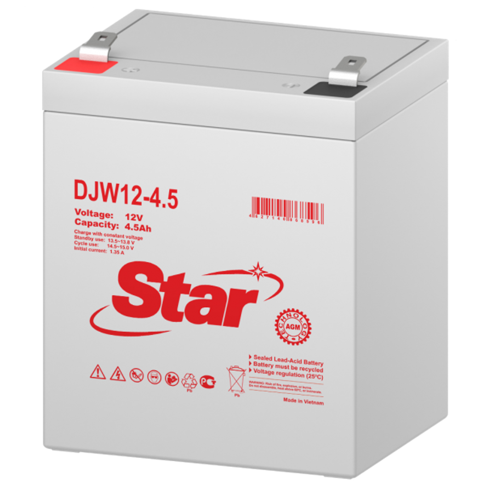 Аккумулятор STAR DJW12-4.5 ( 4,5Ач / 12В ) AGM